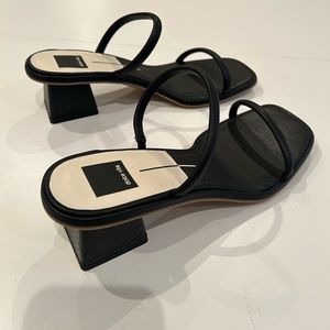 Dolce Vita Romy Snake Embossed Block Heel Sandal, black